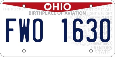OH license plate FWO1630