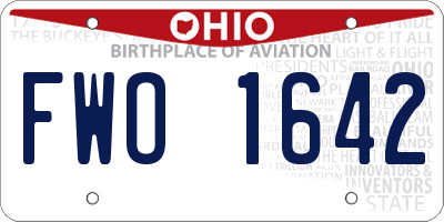 OH license plate FWO1642