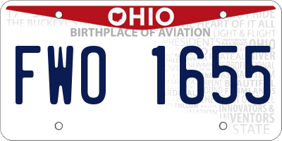 OH license plate FWO1655