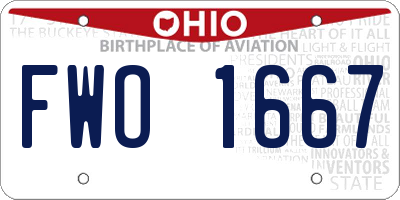 OH license plate FWO1667