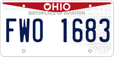 OH license plate FWO1683