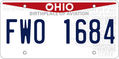 OH license plate FWO1684