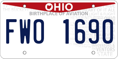 OH license plate FWO1690