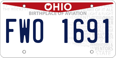 OH license plate FWO1691