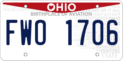 OH license plate FWO1706
