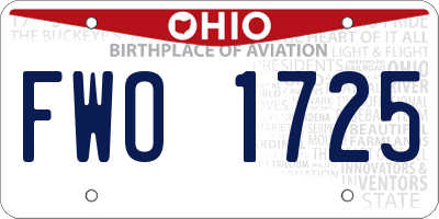 OH license plate FWO1725