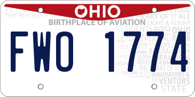 OH license plate FWO1774