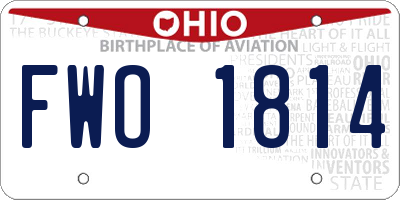OH license plate FWO1814