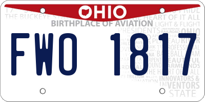 OH license plate FWO1817
