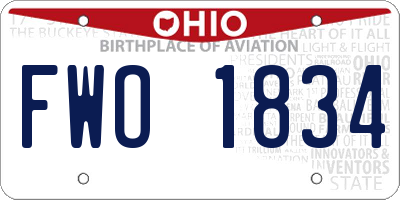 OH license plate FWO1834