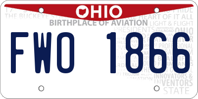 OH license plate FWO1866