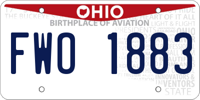 OH license plate FWO1883