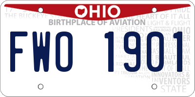 OH license plate FWO1901