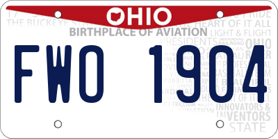 OH license plate FWO1904