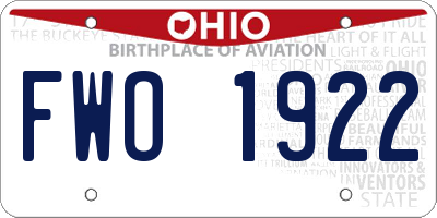 OH license plate FWO1922