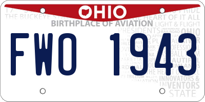 OH license plate FWO1943
