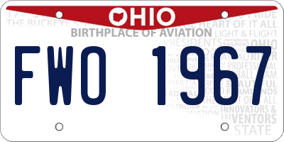OH license plate FWO1967