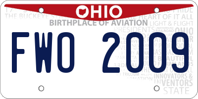 OH license plate FWO2009