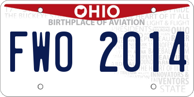 OH license plate FWO2014