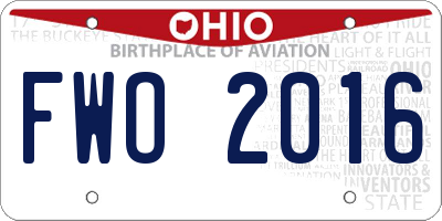 OH license plate FWO2016