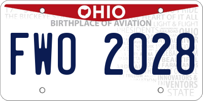 OH license plate FWO2028