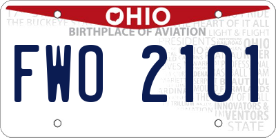 OH license plate FWO2101
