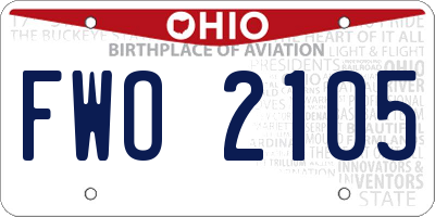OH license plate FWO2105