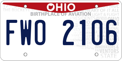 OH license plate FWO2106