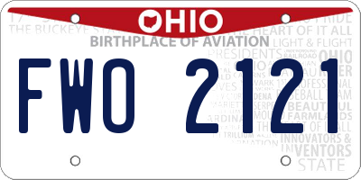 OH license plate FWO2121