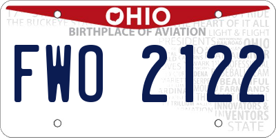 OH license plate FWO2122