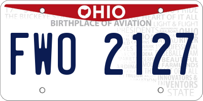 OH license plate FWO2127