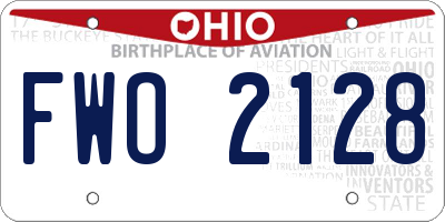 OH license plate FWO2128