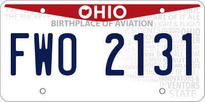 OH license plate FWO2131