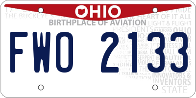 OH license plate FWO2133
