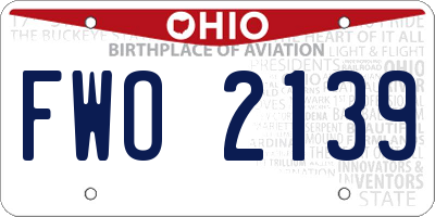 OH license plate FWO2139