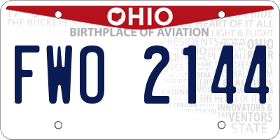 OH license plate FWO2144