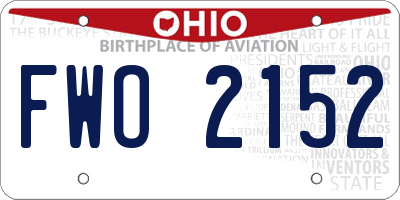 OH license plate FWO2152