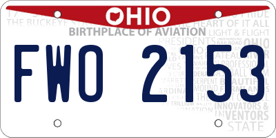 OH license plate FWO2153