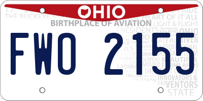 OH license plate FWO2155