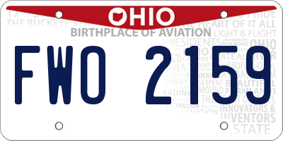 OH license plate FWO2159