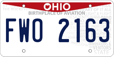 OH license plate FWO2163