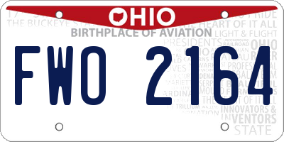 OH license plate FWO2164