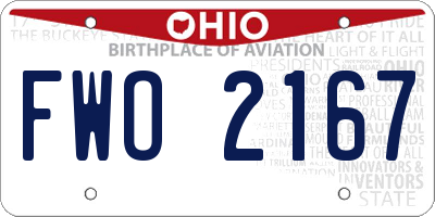OH license plate FWO2167
