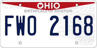 OH license plate FWO2168