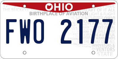 OH license plate FWO2177