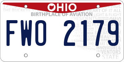 OH license plate FWO2179
