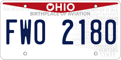 OH license plate FWO2180