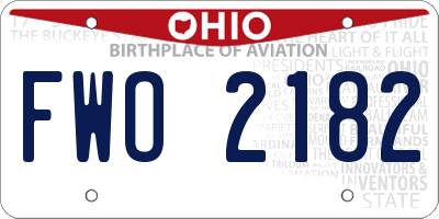 OH license plate FWO2182