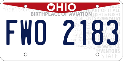 OH license plate FWO2183