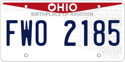 OH license plate FWO2185